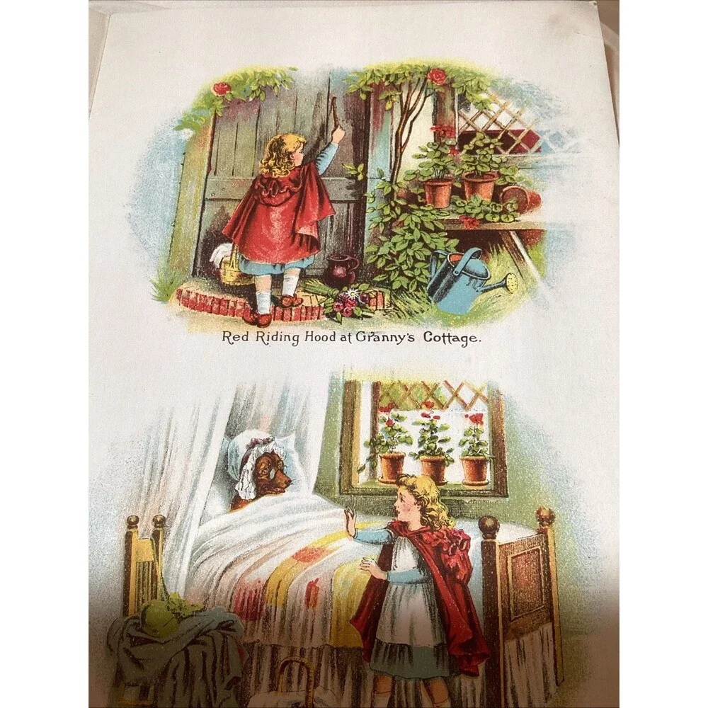 Fairyland Tales And ABC'S Children's Book Printed On Linen Late 1800's /1900's